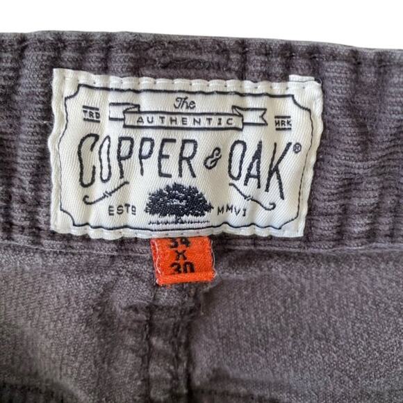 Copper & Oak Dark Gray Corduroy Pants - Size 34x30 - Picture 5 of 5